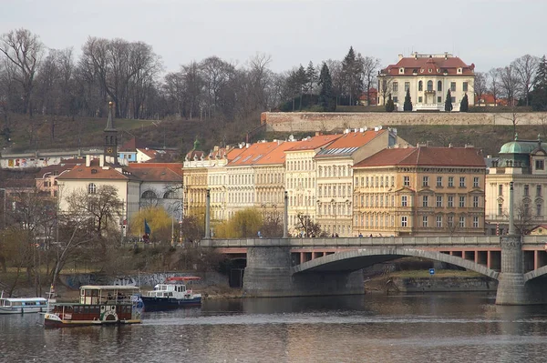 Prague Hradcany Slott Moldau Resor Och Arkitektur Koncept — Stockfoto