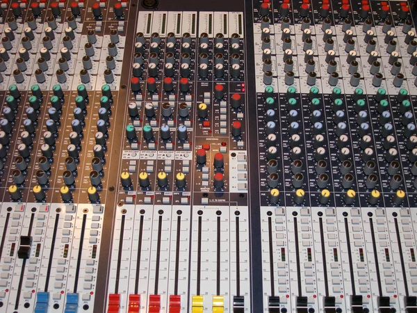 Equalizzatore Del Suono Mixer Audio — Foto Stock