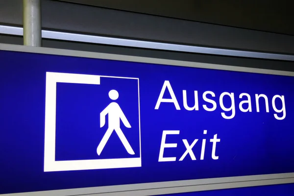 Sign Underground Way Airport — Stock Photo, Image