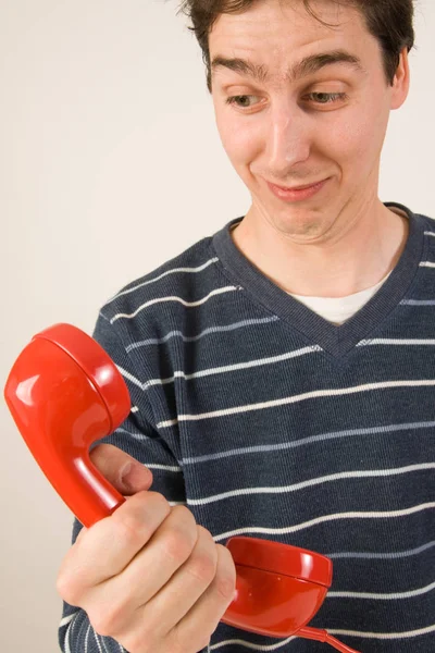 Uomo Con Capelli Rossi Cucina — Foto Stock