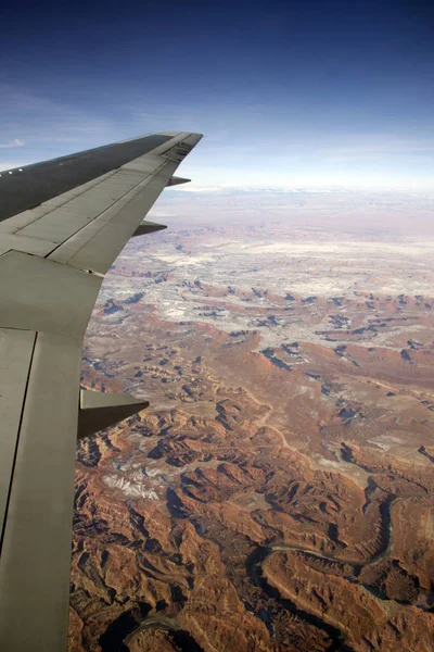 从飞机上俯瞰亚利桑那州 — 图库照片