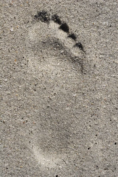 Fotspår Sanden — Stockfoto