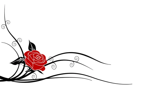 Silhouette Rose Alternate — Stock Photo, Image