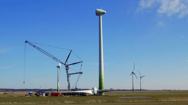 Energia Eólica Produção Alternativa Electricidade — Fotografia de Stock