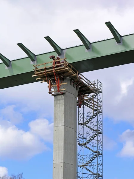 Bridge Construction Road Greece — Stock Photo, Image