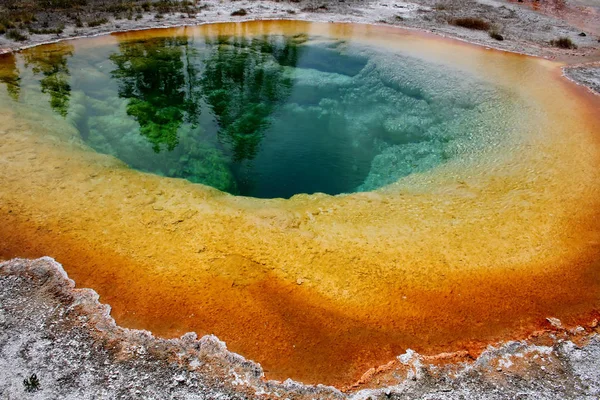 Piscina Cristal Por Mañana Nacional Yellowstone — Foto de Stock