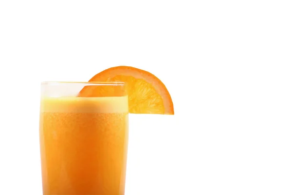 Glass Fresh Orange Juice Isolated White Background — Stock Photo, Image