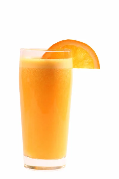 Jus Orange Verre Isolé Sur Blanc — Photo