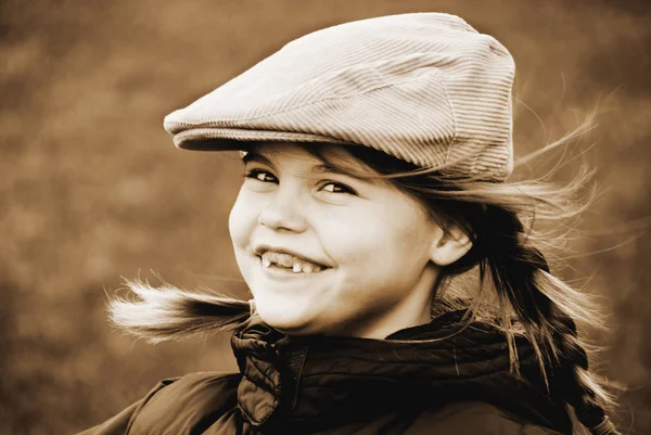 Söt Barnporträtt Lycklig Barndom Koncept — Stockfoto