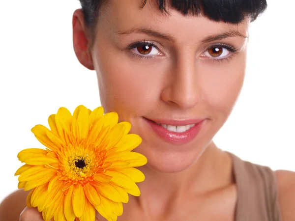 Mujer Con Flor Flora Hembra Día Mujer — Foto de Stock