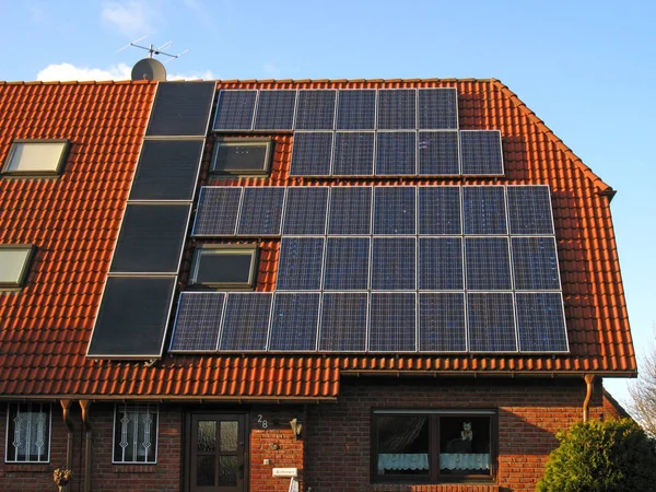 Energía Solar Generación Electricidad — Foto de Stock