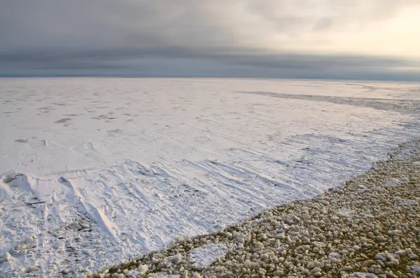 Лед Балтийского Моря Арктическом Круге — стоковое фото