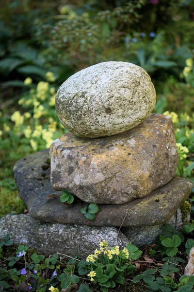 Stenen Sculptuur Van Een Zen Tuin — Stockfoto