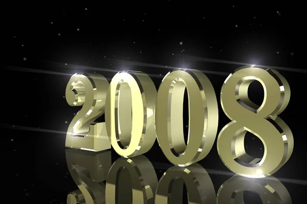 Novo Ano Ano 2008 Novo Ano — Fotografia de Stock