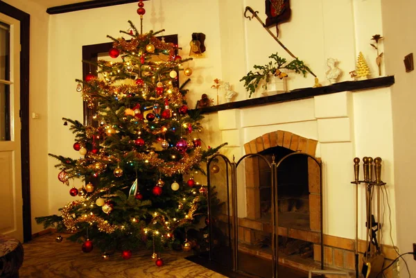 Natal Árvore Feriado Decorações — Fotografia de Stock