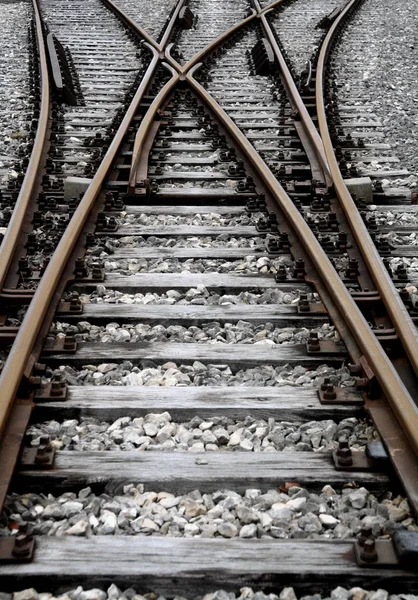 Railway Track City — Stock Photo, Image