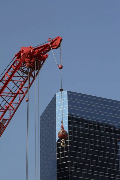 Red Crane New York City — Stock Photo, Image