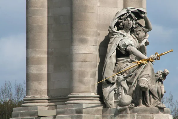 Pannocchia Statua Pont Alexandre Iii — Foto Stock