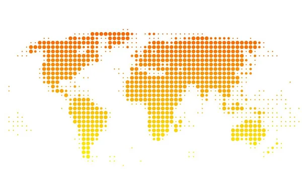 Карта Мира Красных Оранжевых Точек — стоковое фото