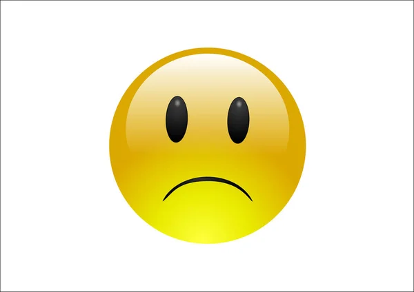 Aqua Emoticon 图形艺术Sad — 图库照片