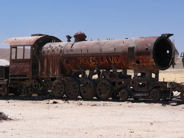 Steam Locomotive Outdoors Daytime — Stock Photo, Image