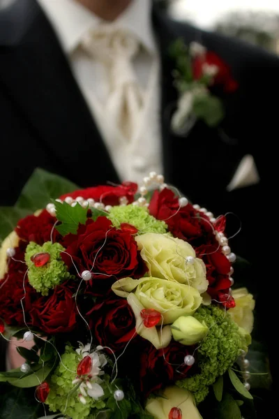 Νυφικό Μπουκέτο Λουλούδια Γαμήλια Χλωρίδα — Φωτογραφία Αρχείου