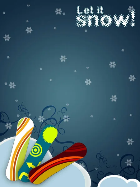 Vektor Illustration Von Weihnachten Hintergrund Mit Schneeflocken — Stockfoto