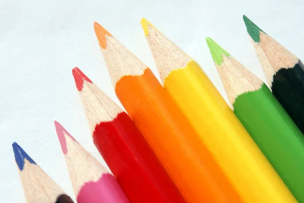 彩色铅笔 美术和手工艺设备 — 图库照片
