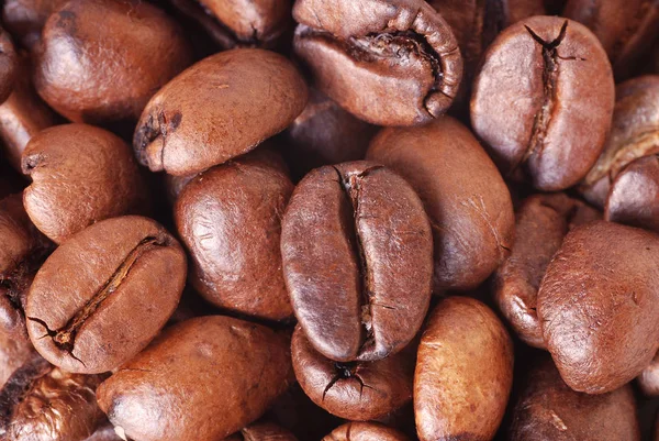 Geröstete Braune Kaffeebohnen — Stockfoto