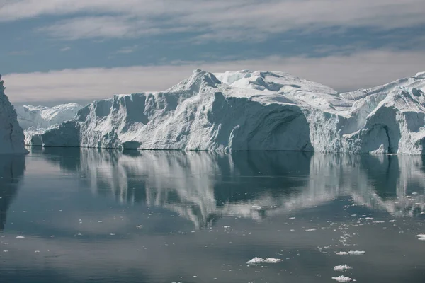 Lagon Glaciaire Iceberg Gelé Blanc Changement Climatique — Photo