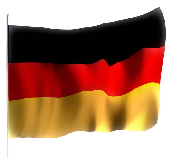 Bandeira Germany Com Vento Ilustração Vetorial — Fotografia de Stock