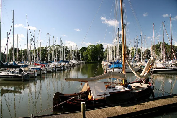 Yachts Dans Ville Portuaire Hoorn Holland — Photo