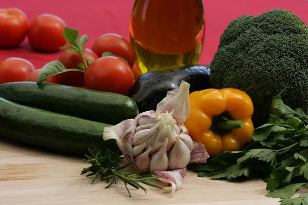 Vejetaryen Yemekleri Seçici Odaklanma — Stok fotoğraf