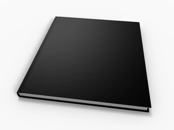 Cubierta Libro Negro Blanco Aislado Sobre Fondo Blanco — Foto de Stock