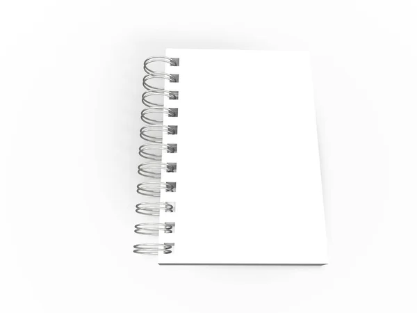 Blanco Notebook Geïsoleerd Witte Achtergrond — Stockfoto