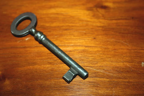 Régi Kulcs Fából Készült Háttér — Stock Fotó