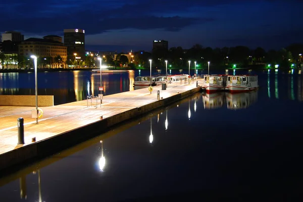 Steiger Binnenste Alster — Stockfoto