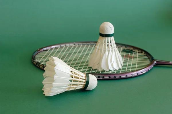 Badmintonový Míč Pálka — Stock fotografie