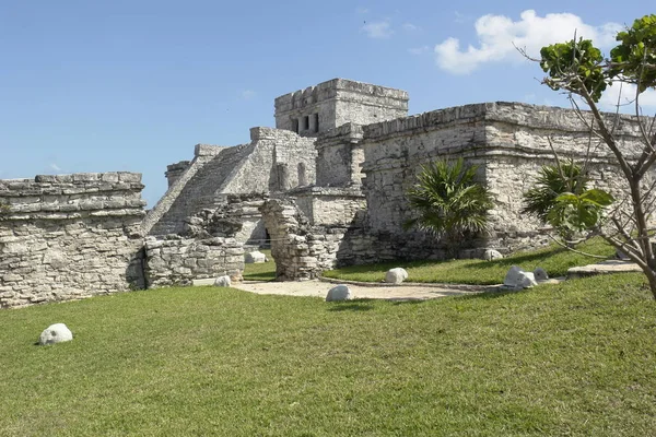 Palacio Real Tulum Asentamiento Maya — Foto de Stock