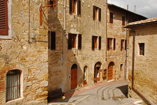 San Gimignano Daki Sokak — Stok fotoğraf