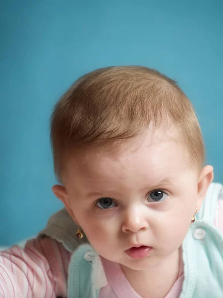 Zbliżenie Portret Cute Baby — Zdjęcie stockowe