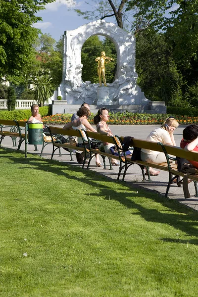 Johann Strauss Monument Vienna — Stock Photo, Image