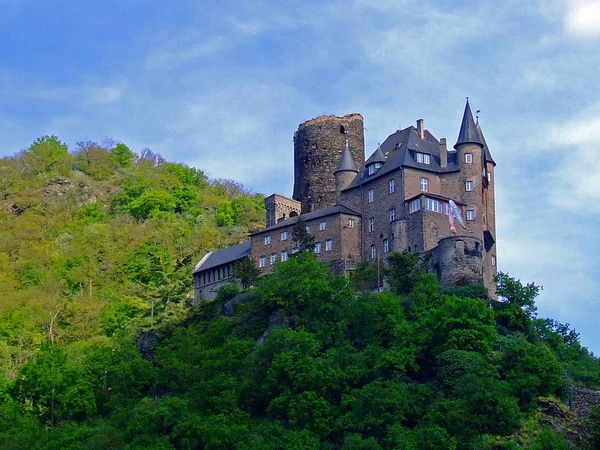 Vista Panorâmica Majestosa Arquitetura Medieval Castelo — Fotografia de Stock