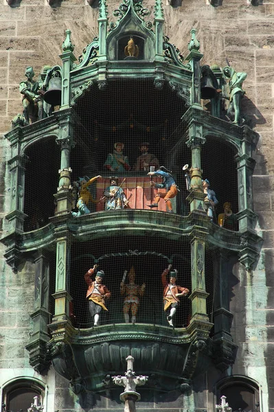 Rathaus München Mit Glockenspiel — Stockfoto