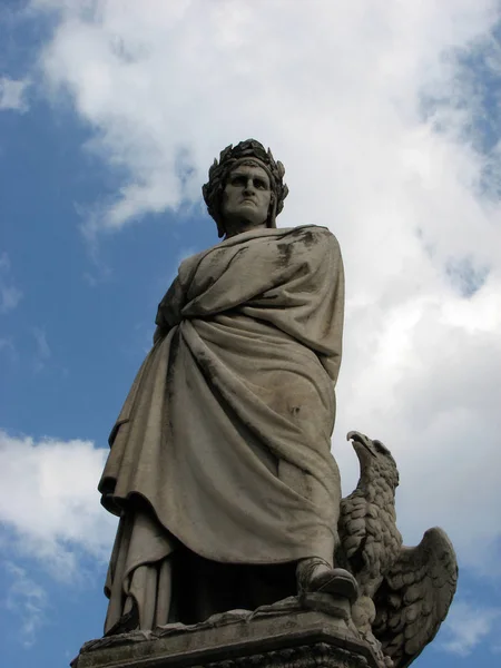 Pomnik Dantego Alighieriego Florencja Włochy — Zdjęcie stockowe