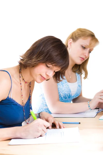 Two Students Studying Together School — Stock Photo, Image