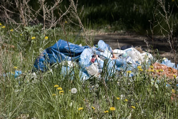 Garbage Bag Park — Stock Photo, Image