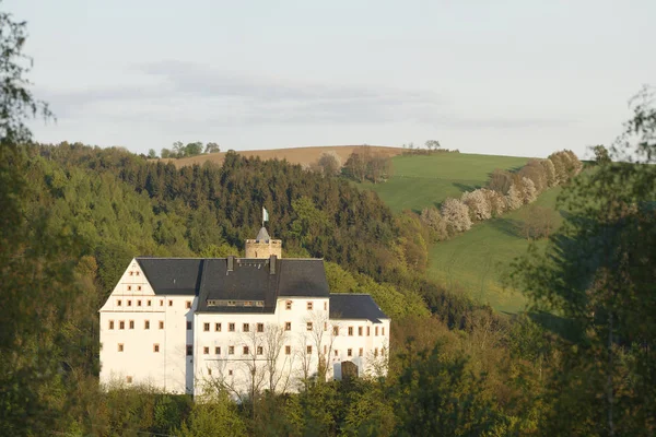 Vacker Utsikt Över Majestätisk Medeltida Slottsarkitektur — Stockfoto