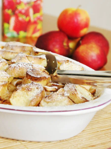 Aliments Sucrés Tchèques Tarte Aux Pommes — Photo