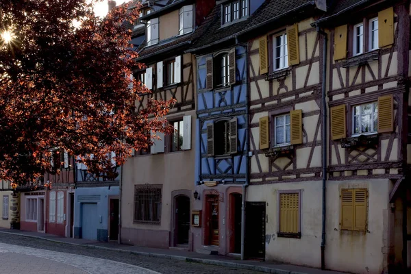 Una Famosa Fila Case Colmar Alsazia — Foto Stock